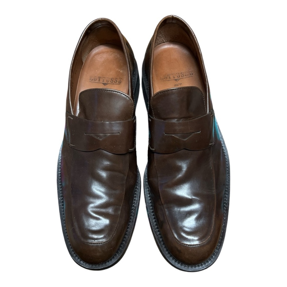 Brown Leather Penny Lotusse Loafers - US9.5